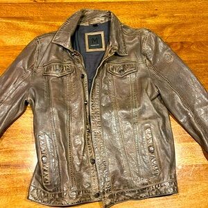 Mauritius regular fit distressed soft lamb skin leather jacket size XL